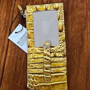NWT Brahmin GOLDEN ROD Ombre Melbourne Credit Card Wallet